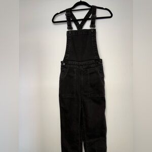 Madewell Black Washed Denim Overalls